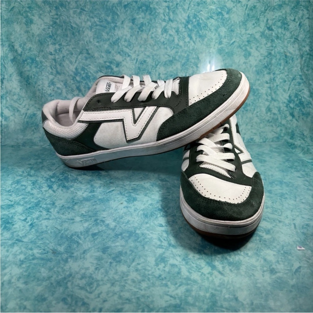 Vans Lowland CC Green White Men’s Low Top Athletic Shoes Sneakers Size 11